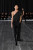 SS24 Saint Laurent Draped one-shoulder top in dotted silk muslin