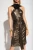 FW22 Saint Laurent Dress in Laminated Jersey in Gold