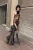 FW22 Saint Laurent Dress in Laminated Jersey in Gold
