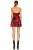 FW22 Saint Laurent Sleeveless Dress In Floral in Black/Red