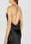 SS23 Saint Laurent Cowl Dress in Silk in Black