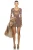 Pre FW24 Saint Laurent Dress In Ladder Knit Jersey in Grey/Taupe