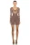 Pre FW24 Saint Laurent Dress In Ladder Knit Jersey in Grey/Taupe