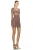 Pre FW24 Saint Laurent Dress In Ladder Knit Jersey in Grey/Taupe