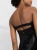 Resort 22' Saint Laurent Strapless Dress In Lacquered in Black