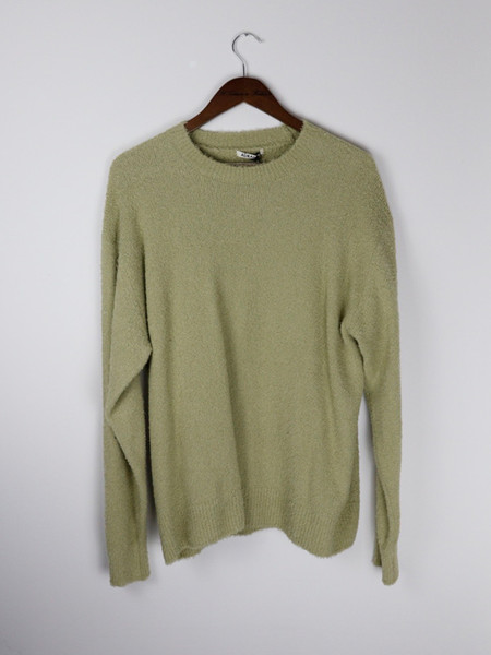 Auralee Shaggy Sweater Light Green