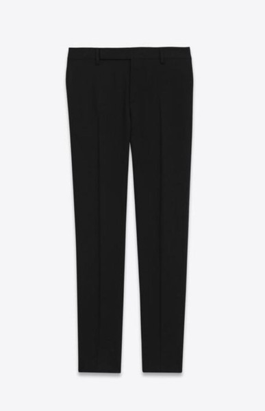 SS20 Saint Laurent Tailored Black Pants Gabardine
