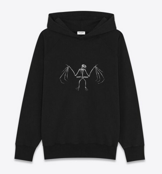 Saint Laurent Skeleton Bat Hoodie