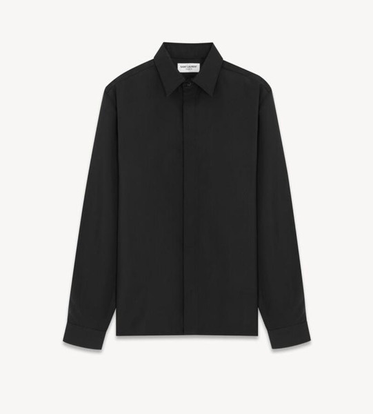 SS24 Saint Laurent Shirt in Faille Noir