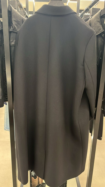 FW23 Saint Laurent Oversized Black Coat in Wool