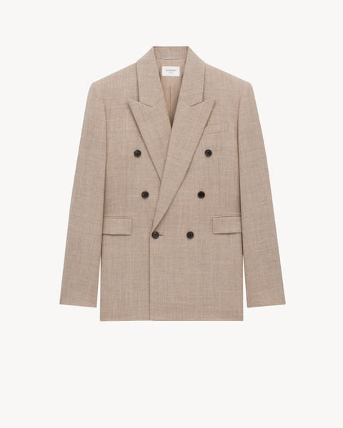 FW25 Saint Laurent Double Breasted Jacket in Wool