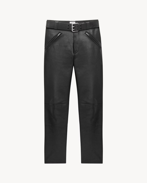 FW25 Saint Laurent Pants in Grained Leather