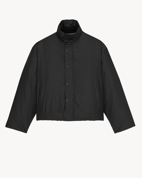 SS26 Saint Laurent Cassandre Puffer Jacket in Silk Taffeta
