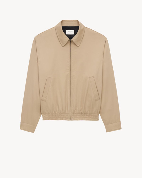 FW25 Saint Laurent Short Jacket in Cotton Serge