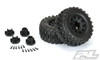 Pro-Line Badlands MX28 HP 2.8" All Terrain Belted Truck Tires Mounted on Raid Black 6X30 Removable Hex Wheels, 10174-10