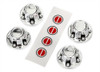 Traxxas Chrome Wheel Center Caps for TRX-4 Ford Bronco, 8176