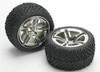 Traxxas Victory Tires/Twin Spoke 2.8" Wheels/Foam Inserts (nitro rear), 5573