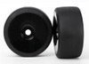 Traxxas Front Slick S1 Compound Tires/Black Dished Wheels/Foam Inserts Assembled - XO-1, 6475
