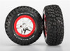 Traxxas BFGoodrich Mud-Terrain Tires and SCT Split-Spoke Red Beadlock Wheels Assembled, 5975A