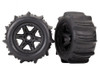 Traxxas Paddle Tires on Black 3.8" Wheels for New E-Revo 2.0 Brushless, 8674