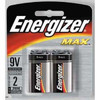 Energizer Max 9V Alkaline Battery 2-Pack