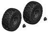 Team Corally Truck Tire and Wheel Set with Black Rims - 1/10 Mammoth, Moxoo, Triton, C-00250-092-B
