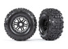 Traxxas Sledgehammer Tires on Black Wheels for Maxx 4S Truck, 8973