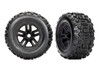 Traxxas Sledgehammer Tires Assembled with 3.8" Black Wheels for Sledge 1/8 Monster Truck, 9672