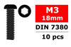 Team Corally Steel M3 x 18mm Hex Button-Head Screws (10-pcs), C-3003-30-18, CORC-3003-30-18