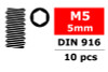 Team Corally Steel M5 x 5mm Hex Set Screws (10-pcs), C-3004-50-05