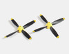 Rage 4-Blade Propeller Set for P-51D Obsession Mustang Micro, A1364