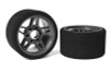 Team Corally Front Attack Foam Tires on Carbon Flex Rims (65mm/32 shore) for SSX-823, C-14713-32