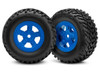 Traxxas SCT Off-Road Racing Tires/SCT Blue Wheels, 7674