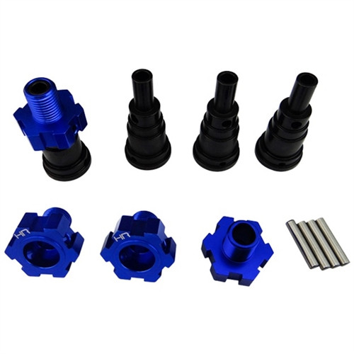 Hot Racing Steel Stub Axles with Aluminum 24mm Wheel Hex for Traxxas X ...