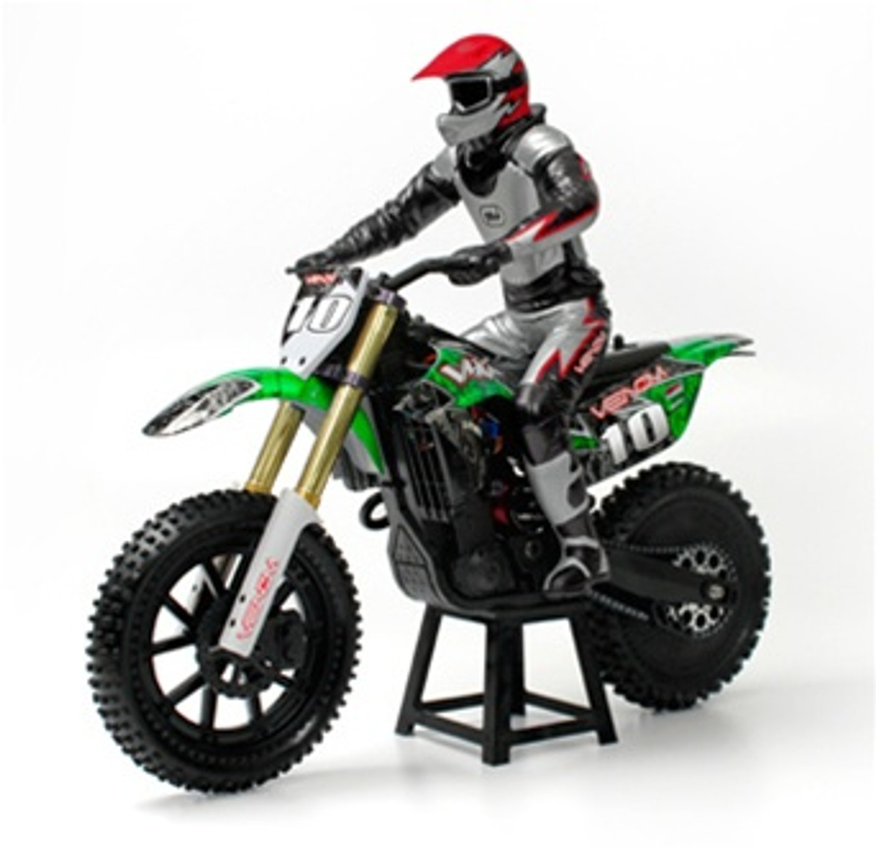 超人気1/4 RC オフロードバイク　Venom VMX-450 E ジャイロ付き　極上中古品　送信機レス　スペアパーツ多数付き その他