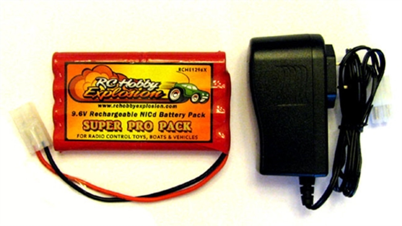 Jada 9.6v battery pack and charger substitution set.