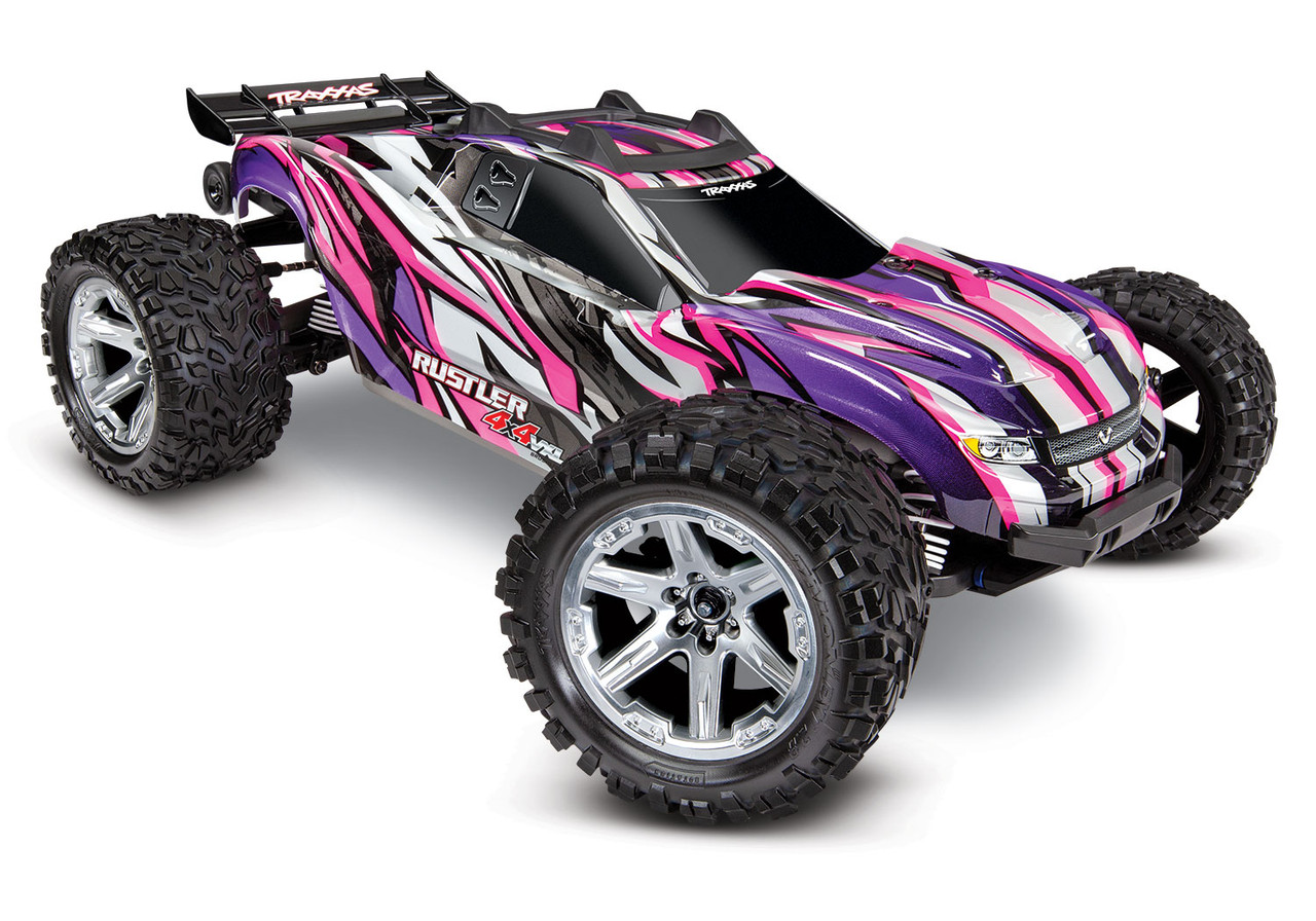Traxxas Pink/Purple Rustler 4X4 VXL Brushless Stadium Truck (67076-4)