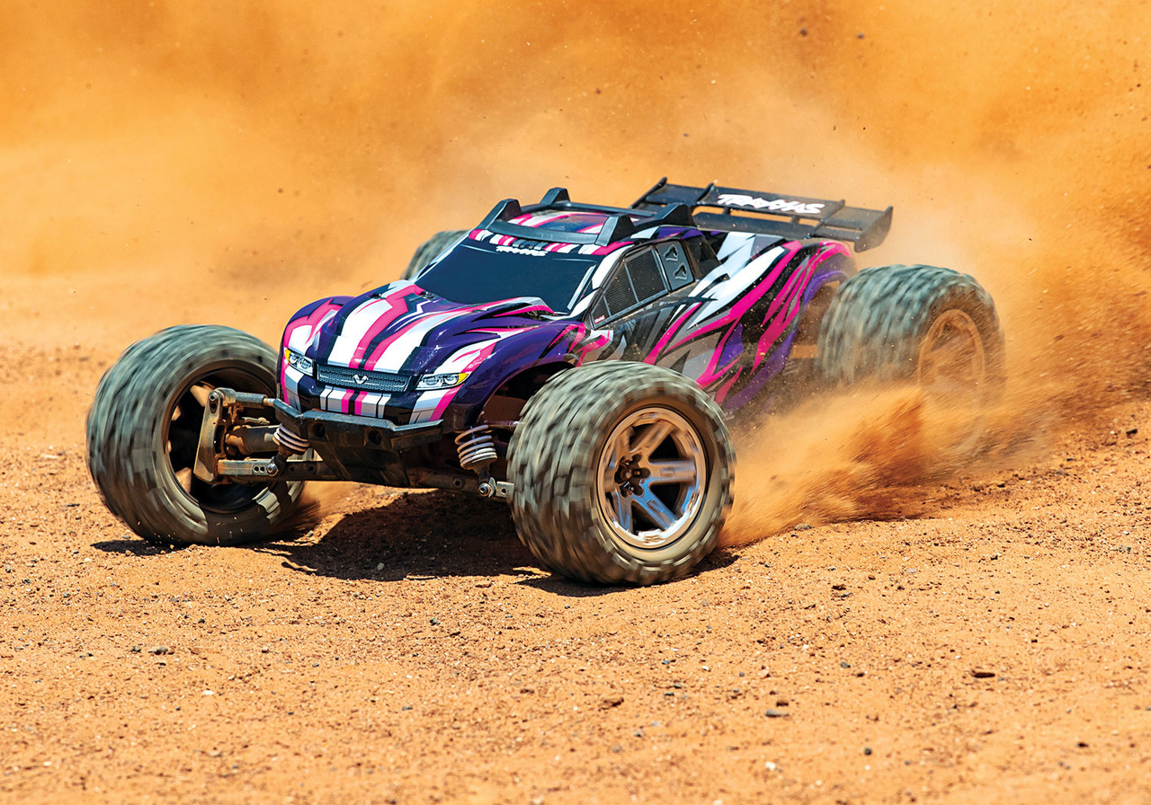 Traxxas Pink/Purple Rustler 4X4 VXL Brushless Stadium Truck (67076-4)