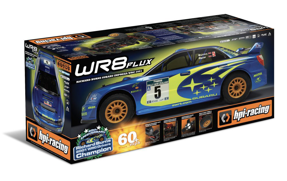 HPI Burns WR8 Flux WRC Subaru Impreza 1/8 Scale 4WD RTR Rally Car