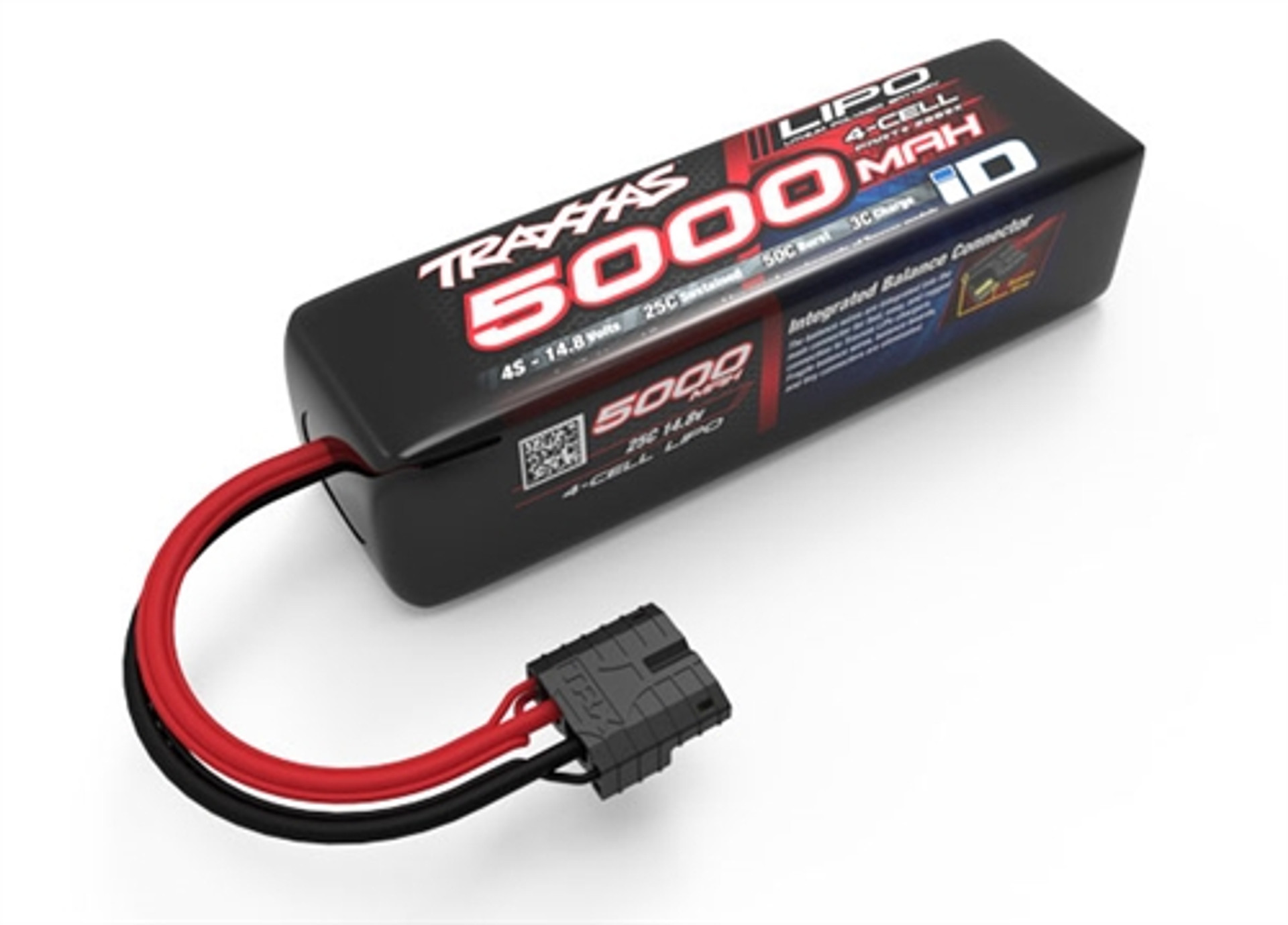 Traxxas 5000mAh 14.8V 25C Power Cell Long LiPo Battery with iD