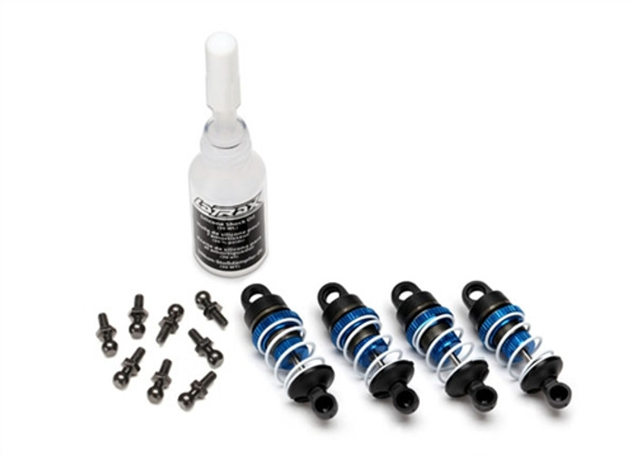 Traxxas Oil-Filled Anodized Aluminum Replacement Shocks for the 1/18 LaTrax Rally Car, 7560X