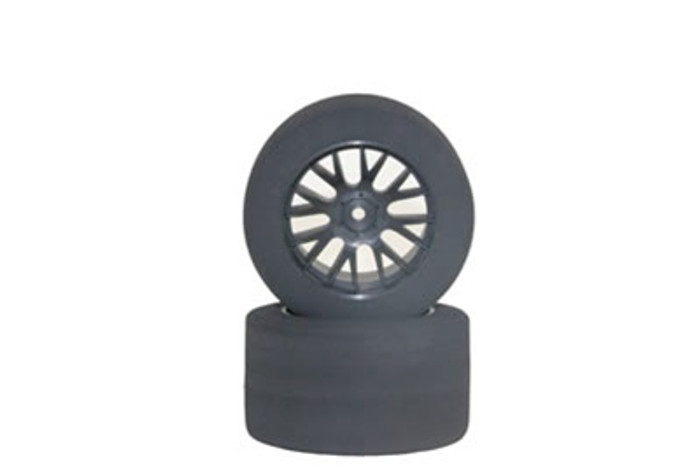 Megatech Dark Thunder Nitro Dragster Super Traction Rear Slicks w/Rims