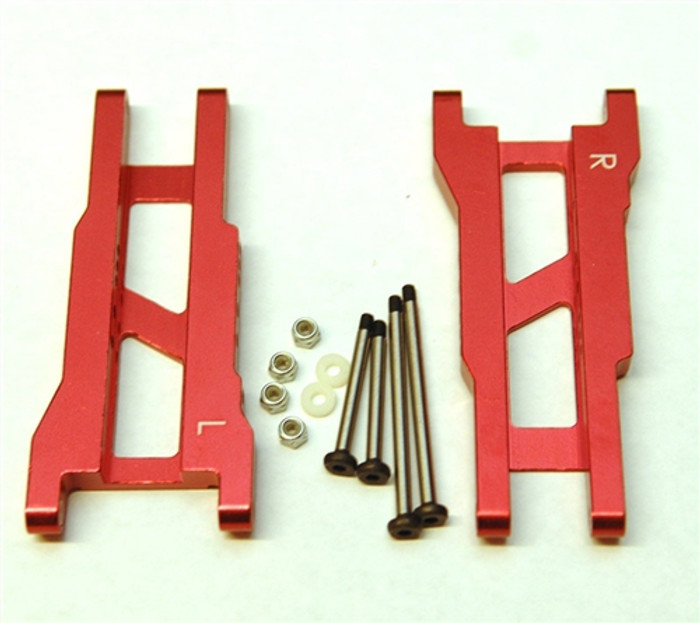 ST Racing Heavy Duty Aluminum Rear A-Arm Set with Steel Hinge-Pins - Red, 2555XR