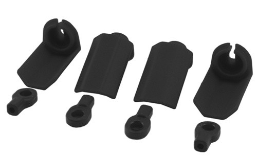 RPM Shock Shaft Guards for Traxxas 1/10 Vehicles - Black, 80402, RPM80402