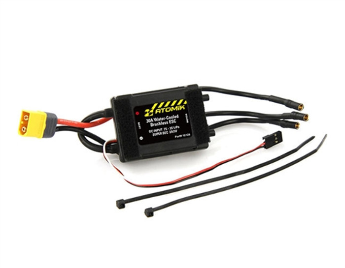 Atomik 30A Water-Cooled Brushless ESC for Barbwire 2/3 RC Boats, 18125
