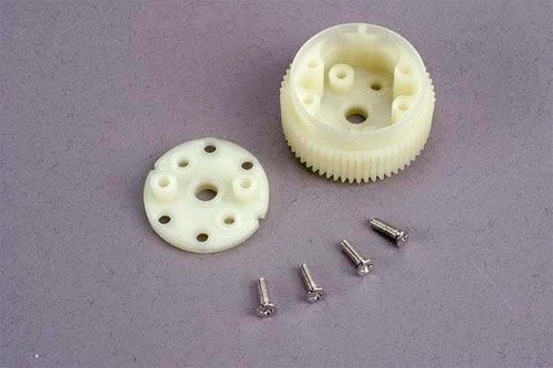 Traxxas Main Diff Gear w/Side Cover Plate & Screws, 2381, TRA2381