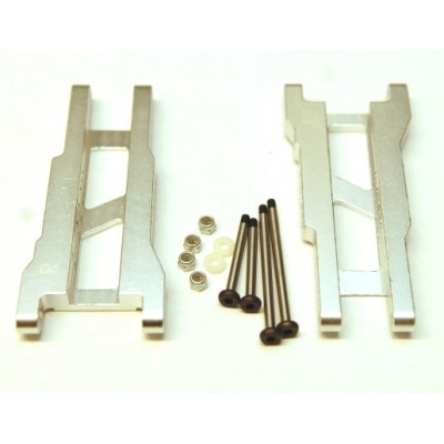 St Racing Concepts ST Racing Heavy Duty Aluminum Rear A-Arm Set with Steel Hinge-Pins - Silver, 2555XS, ST2555XS