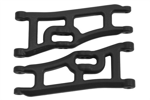 RPM Wide Front A-Arms for Traxxas Electric Rustler/Electric Stampede 2WD - Black, 70662, RPM70662