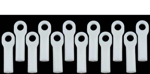 RPM Long Rod Ends for Traxxas 1/10 Vehicles - Dyeable White, 80511, RPM80511