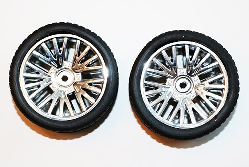 DHK Tires with Chrome Wheels (2-pcs) for the Sportra Sedan, 8139-005, DHK8139-005